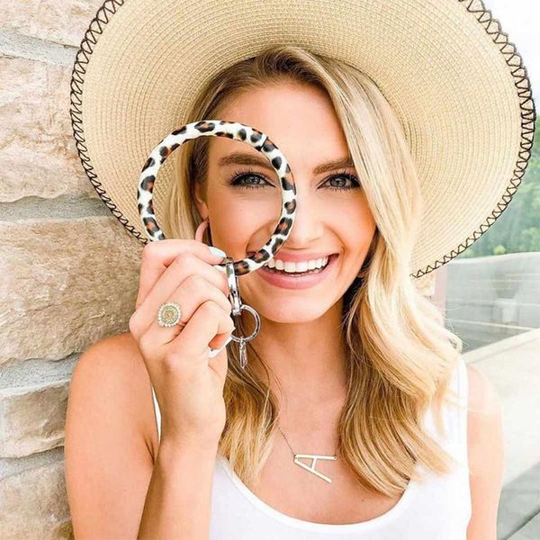 new trendy fashion ins designer sports colorful leather skin bangle bracelet for woman with key ring, Black
new trendy fashion ins designer sports colorful leather skin bangle bracelet for woman with key ring, Black