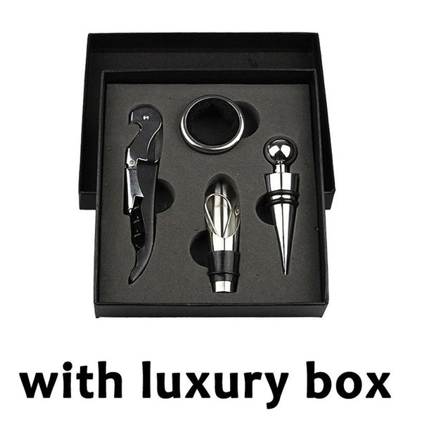 4 pcs/set red wine opener stainless steel pourer wine ring bottle plug hippocampus knife wine bottle opener 
4 pcs/set red wine opener stainless steel pourer wine ring bottle plug hippocampus knife wine bottle opener