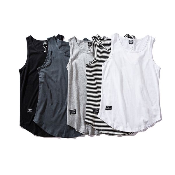 men's 2019 new summer hip hop tank street ulzzang hem vest male oversize loose sleeveless cotton t-shirt, White;black
men's 2019 new summer hip hop tank street ulzzang hem vest male oversize loose sleeveless cotton t-shirt, White;black