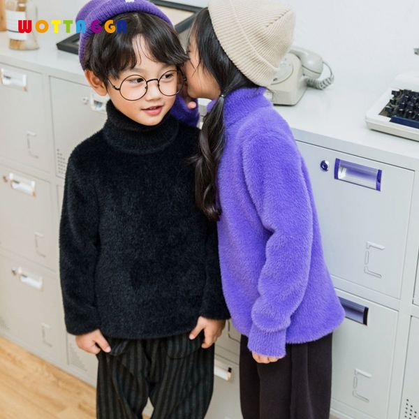 wottagga girls sweater turtleneck imitated mink wool solid sweater boys winter warm childeren clothing 2018 knitted 4-8y, Blue
wottagga girls sweater turtleneck imitated mink wool solid sweater boys winter warm childeren clothing 2018 knitted 4-8y, Blue