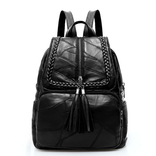 small backpack for women travel backpacks large capacity lady black tassel real leather pack waterproof handle multi-pocket
small backpack for women travel backpacks large capacity lady black tassel real leather pack waterproof handle multi-pocket
