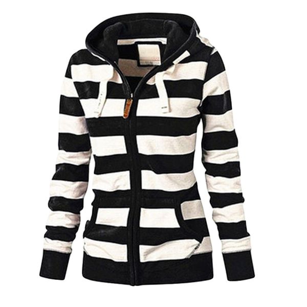 hooded jacket sweatshirt hoodies women polerones mujer 2019 fashion autumn zipper striped outwear plus size s-4xl d90521, Black
hooded jacket sweatshirt hoodies women polerones mujer 2019 fashion autumn zipper striped outwear plus size s-4xl d90521, Black
