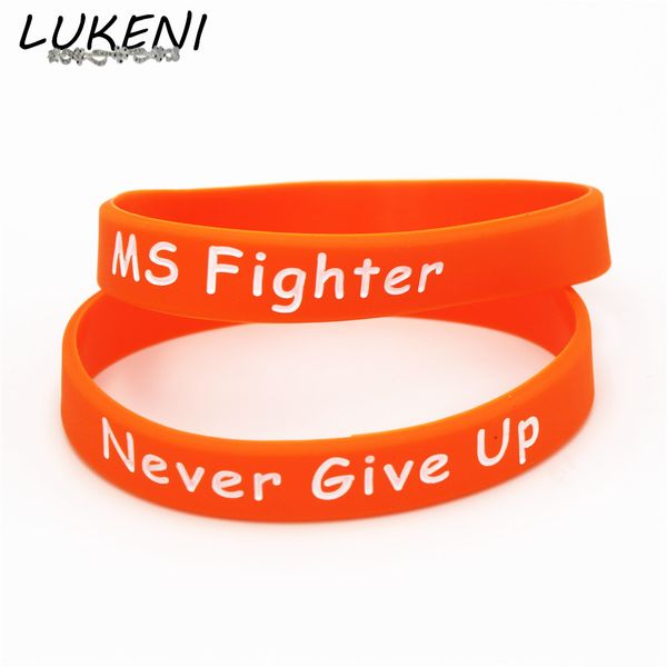 1pc motivational bracelet ms fighter never give up silicone wristband orange silicone bangles gifts sh153, Golden;silver
1pc motivational bracelet ms fighter never give up silicone wristband orange silicone bangles gifts sh153, Golden;silver