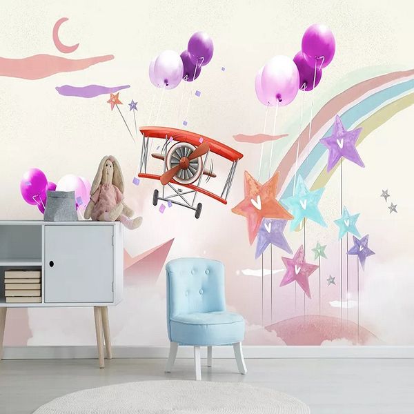 custom large mural 3d wallpapernordic modern cartoon rainbow airplane stars bedroom mural tv back wall decor deep 5d embossed
custom large mural 3d wallpapernordic modern cartoon rainbow airplane stars bedroom mural tv back wall decor deep 5d embossed