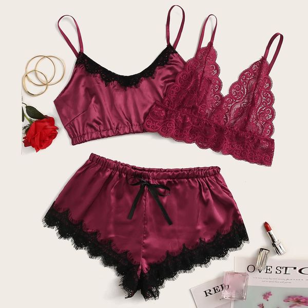 lingerie micro bikini shop open bra lenceria 3pc lace bra stain silk camisole pajamas sleepwear shorts lingerie set #501, Red;black
lingerie micro bikini shop open bra lenceria 3pc lace bra stain silk camisole pajamas sleepwear shorts lingerie set #501, Red;black