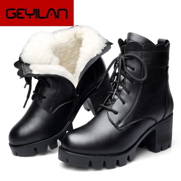 2019 women snow boots winter high heel ankle boots women warm platform shoes genuine leather thick wool fur booties, Black
2019 women snow boots winter high heel ankle boots women warm platform shoes genuine leather thick wool fur booties, Black