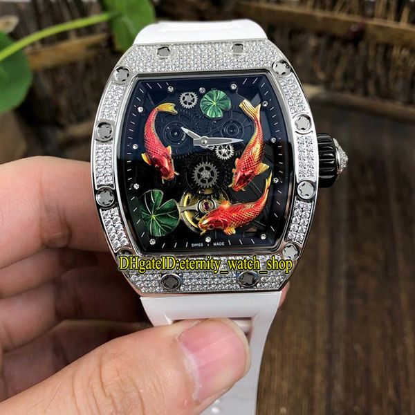 limit version rm 57-01 tourbillon 3d koi totem dial miyota automatic rm57-01 mens watch silvery diamond case rubber sport designer watches, Slivery;brown
limit version rm 57-01 tourbillon 3d koi totem dial miyota automatic rm57-01 mens watch silvery diamond case rubber sport designer watches, Slivery;brown