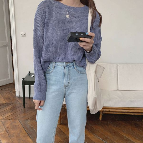 autumn casual sweater long sleeve chic korean style streetwear loose vestidos elegant knittedwear femme solid color knited, White;black
autumn casual sweater long sleeve chic korean style streetwear loose vestidos elegant knittedwear femme solid color knited, White;black