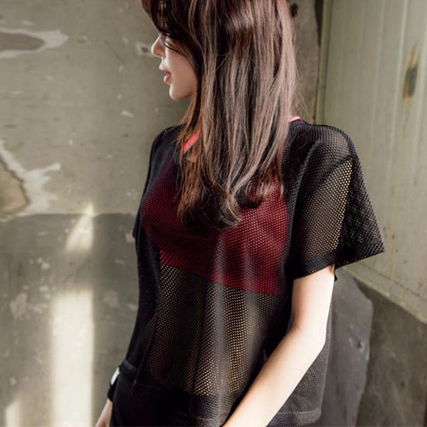newly summer women short sleeve mesh hollow out yoga t-shirt quick drying jogging sports sd669, White;red
newly summer women short sleeve mesh hollow out yoga t-shirt quick drying jogging sports sd669, White;red