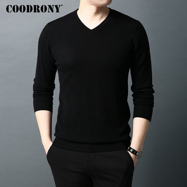 coodrony brand sweater men pure merino wool mens sweaters autumn winter thick warm cashmere pullover men v-neck pull homme 93014, White;black
coodrony brand sweater men pure merino wool mens sweaters autumn winter thick warm cashmere pullover men v-neck pull homme 93014, White;black