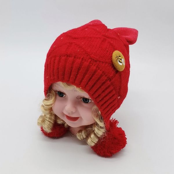 baby boys girls fashion knitted wool hair ball cartoon bee embroidery cute bow thickening ear protection cap accessories, Yellow
baby boys girls fashion knitted wool hair ball cartoon bee embroidery cute bow thickening ear protection cap accessories, Yellow