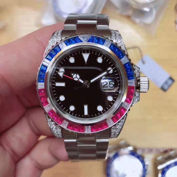 new u1 factory 116759 gmt ii automatic movement 40mm black sapphire dial color diamond frame 316 stainless steel band mens watch, Slivery;brown
new u1 factory 116759 gmt ii automatic movement 40mm black sapphire dial color diamond frame 316 stainless steel band mens watch, Slivery;brown