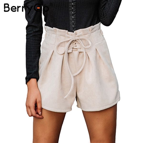 berrygo lace up suede faux leather shorts women casual high waist shorts female 2020 loose soft winter women bottoms, White;black
berrygo lace up suede faux leather shorts women casual high waist shorts female 2020 loose soft winter women bottoms, White;black