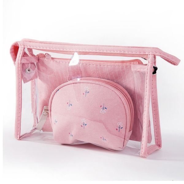 oloey travel storage bag set transparent pvc flower cloth women's cosmetic bag wash bag 3-piece delivery
oloey travel storage bag set transparent pvc flower cloth women's cosmetic bag wash bag 3-piece delivery
