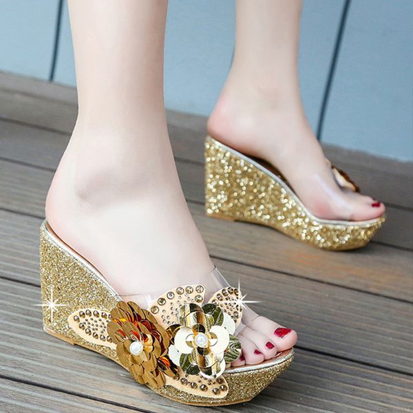 shoes women house slippers platform heeled mules summer woman slides on a wedge fashion pantofle flower soft heels beach, Black
shoes women house slippers platform heeled mules summer woman slides on a wedge fashion pantofle flower soft heels beach, Black