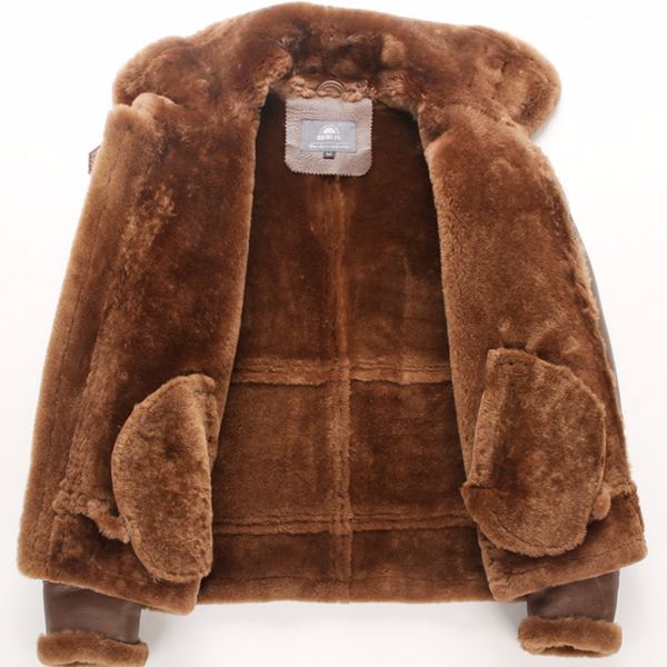 leather jacket real vintage short winter men sheep shearling fur coat wool jackets veste homme 1363 yy686, Black
leather jacket real vintage short winter men sheep shearling fur coat wool jackets veste homme 1363 yy686, Black