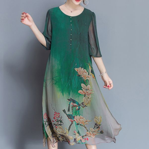 silk chinese style o-neck women long dress plus size 4xl green half sleeve straight woman maxi dresses summer button vestidos, Black;gray
silk chinese style o-neck women long dress plus size 4xl green half sleeve straight woman maxi dresses summer button vestidos, Black;gray