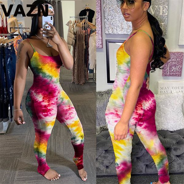 vazn 2020 tie dye print rompers womens jumpsuit fashion v-neck sleeveless bandage shinny jumpsuits, Black;white
vazn 2020 tie dye print rompers womens jumpsuit fashion v-neck sleeveless bandage shinny jumpsuits, Black;white