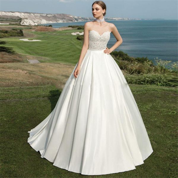 robe de mariage милая кружева a-line свадебные платья свадебные платья атласные кружева длинные свадебные одежды 2020 sexy spring, White
robe de mariage милая кружева a-line свадебные платья свадебные платья атласные кружева длинные свадебные одежды 2020 sexy spring, White