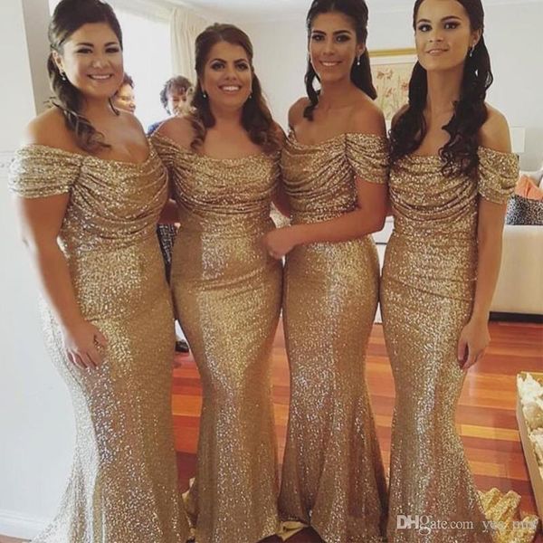 2020 gold sequined mermaid bridesmaid dresses for weddings off shoulder pleated backless long arabic maid of honor wedding guest gowns, White;pink
2020 gold sequined mermaid bridesmaid dresses for weddings off shoulder pleated backless long arabic maid of honor wedding guest gowns, White;pink