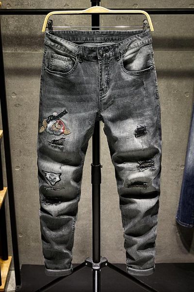 ah02190 fashion men's jeans 2020 runway luxury european design party style men's clothing, Blue
ah02190 fashion men's jeans 2020 runway luxury european design party style men's clothing, Blue