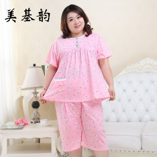 extra large size 2019 spring women's new homewear sets 100% cotton pajamas short sleeve round n sleepwear, Blue;gray
extra large size 2019 spring women's new homewear sets 100% cotton pajamas short sleeve round n sleepwear, Blue;gray