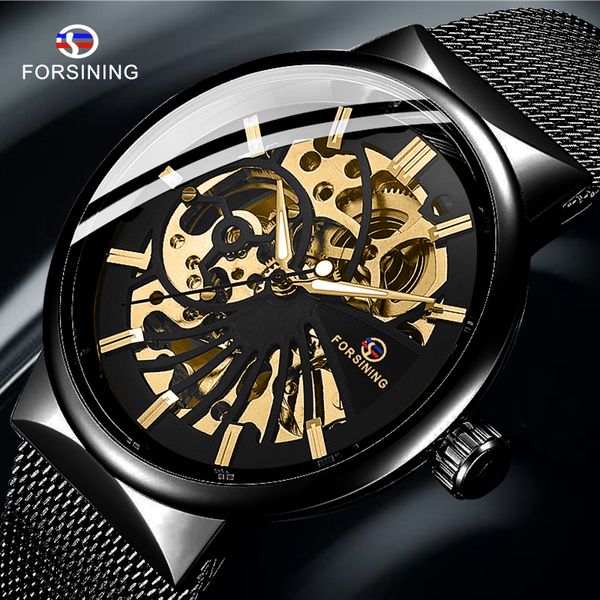 forsining men's watch full stainless steel transparent automatic mechanical watch skeleton steampunk clock men relogio masculino, Slivery;brown
forsining men's watch full stainless steel transparent automatic mechanical watch skeleton steampunk clock men relogio masculino, Slivery;brown