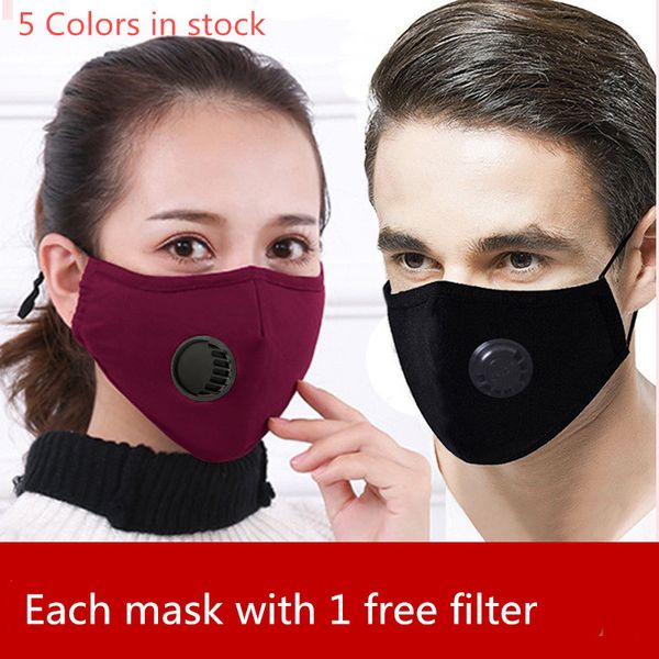 5 colors reusable face mask washable mouth masks with breathing valve with 1 activated carbon filter
5 colors reusable face mask washable mouth masks with breathing valve with 1 activated carbon filter