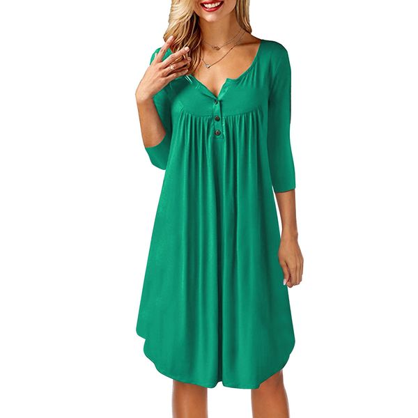 Home New Fashion Women's Clothing Autumn Women Dress Sexy Casual Folds Loose Dress Vestidos Seven Sleeves Dress
Home New Fashion Women's Clothing Autumn Women Dress Sexy Casual Folds Loose Dress Vestidos Seven Sleeves Dress