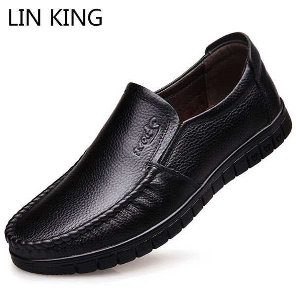 lin king new plus size solid men casual leather shoes slip on lazy single shoes man loafers business office work for male, Black
lin king new plus size solid men casual leather shoes slip on lazy single shoes man loafers business office work for male, Black