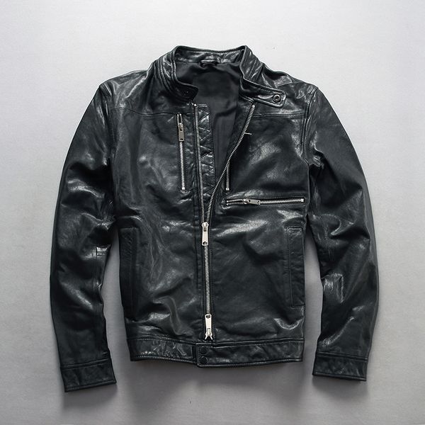 men's leather & faux casual slim fit genuine jacket black coat men sheepskin stand neck motorcycle biker jackets
men's leather & faux casual slim fit genuine jacket black coat men sheepskin stand neck motorcycle biker jackets