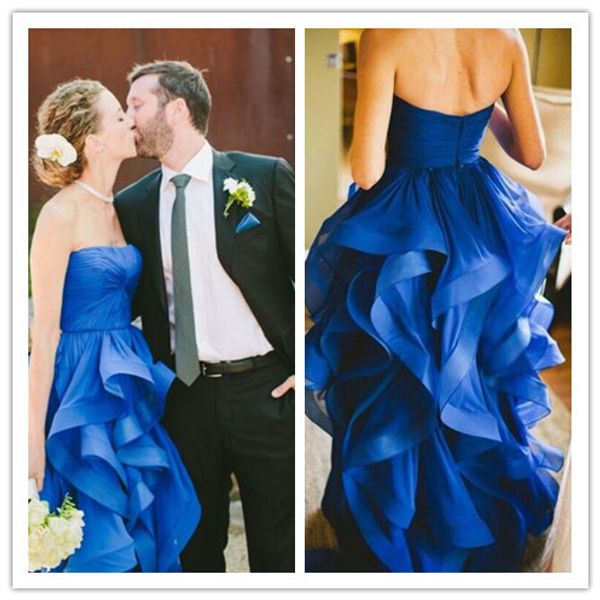 royal blur tulle ruffles wedding dresses beach pleats tiered skirt strapless backless bohemian wedding dresses bridal gowns garden dress, White
royal blur tulle ruffles wedding dresses beach pleats tiered skirt strapless backless bohemian wedding dresses bridal gowns garden dress, White