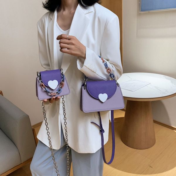 2020 new shoulder bag women's casual fashion korean chain mini handbag contrast color small square bag
2020 new shoulder bag women's casual fashion korean chain mini handbag contrast color small square bag
