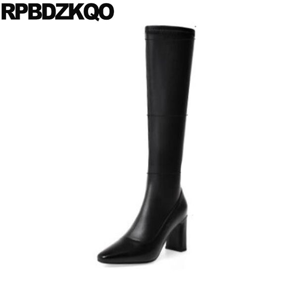 women pointed toe knee high 10 big size tall heel shoes side zip boots female genuine leather chunky long fur black
women pointed toe knee high 10 big size tall heel shoes side zip boots female genuine leather chunky long fur black