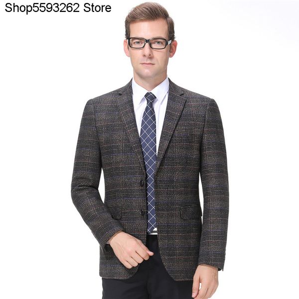 autumn clothes middle age dad grid leisure suit single piece coat male loose qing middle age men suit, White;black
autumn clothes middle age dad grid leisure suit single piece coat male loose qing middle age men suit, White;black