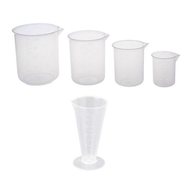 5 pcs plastic measuring cup:4 pcs 50 150 250 500 ml laboratory transparent cup & 1 pcs 50ml kitchen laboratory tool
5 pcs plastic measuring cup:4 pcs 50 150 250 500 ml laboratory transparent cup & 1 pcs 50ml kitchen laboratory tool