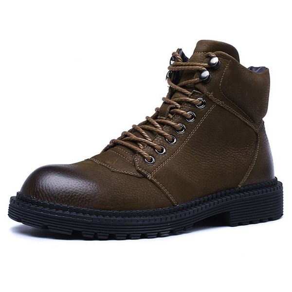men desert boots genuine leather spring autumn leather shoes high male winter boot fur warm snow shoes, Black
men desert boots genuine leather spring autumn leather shoes high male winter boot fur warm snow shoes, Black