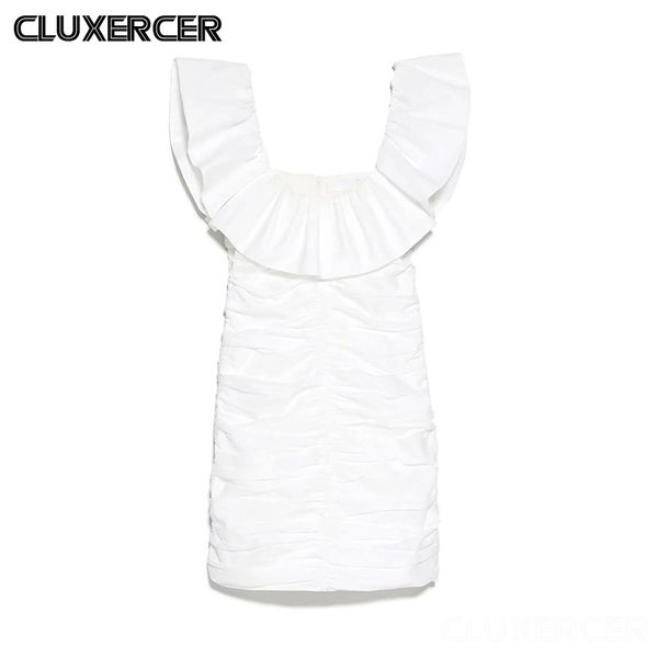 summer off shoulder mini dress women solid ruffles temperament party pleated dresses ladies vestidos, Black;gray