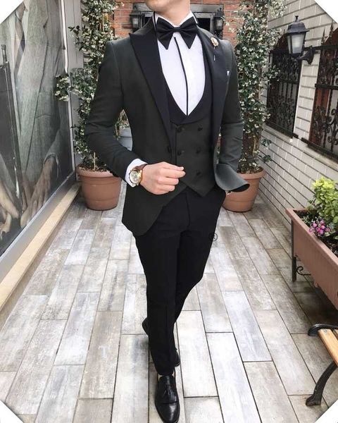 модный классический тонкий groomsmen пик лацкане жениха смокинги мужские костюмы свадебные / prom / dinner best man blazer (куртка + брюки, Black;gray
модный классический тонкий groomsmen пик лацкане жениха смокинги мужские костюмы свадебные / prom / dinner best man blazer (куртка + брюки, Black;gray