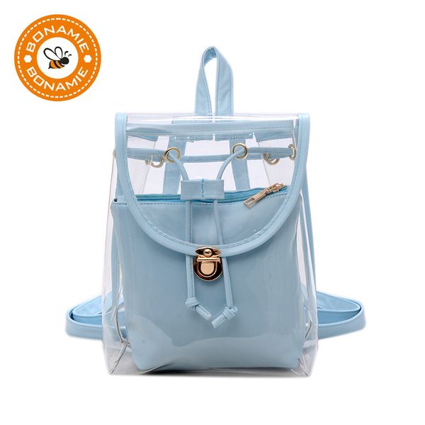 bonamie mini fashion women backpack pvc girl clear transparent bag jelly travel backpack for lady female shoulder bags
bonamie mini fashion women backpack pvc girl clear transparent bag jelly travel backpack for lady female shoulder bags