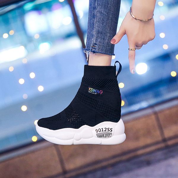 new 2019 breathable women socks summer comfortable sneakers 10cm wedge heels autumn ankle boots platform white mesh shoes mx200425, Black
new 2019 breathable women socks summer comfortable sneakers 10cm wedge heels autumn ankle boots platform white mesh shoes mx200425, Black