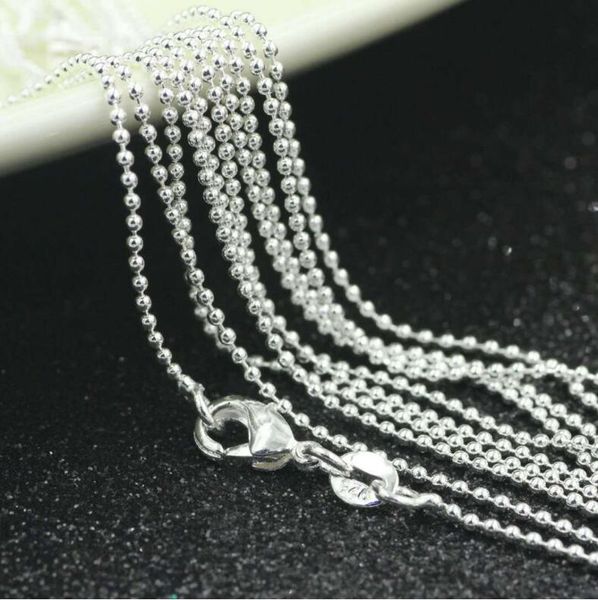 925 sterling silver plated 3mm bead chain women lobster clasps smooth chain statement jewelry size 16 18 20 22 24 inches ec06
925 sterling silver plated 3mm bead chain women lobster clasps smooth chain statement jewelry size 16 18 20 22 24 inches ec06