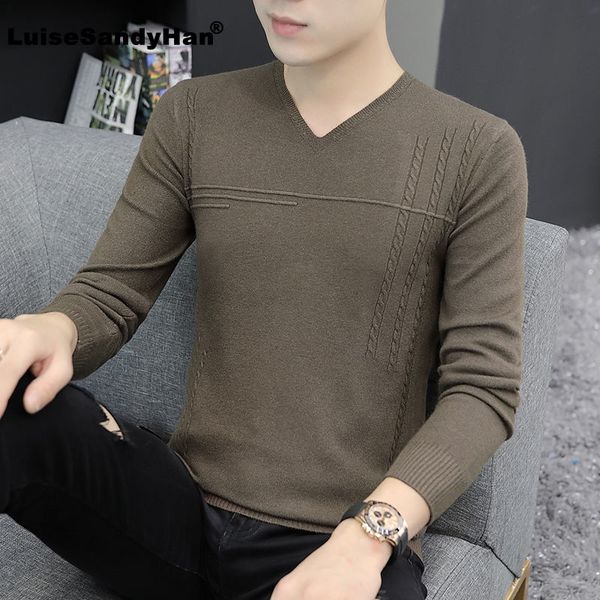 men's sweaters youth long-sleeved v-neck sweater male simple commuter jacquard striped solid color knitted bottoming man spring autumn, White;black
men's sweaters youth long-sleeved v-neck sweater male simple commuter jacquard striped solid color knitted bottoming man spring autumn, White;black
