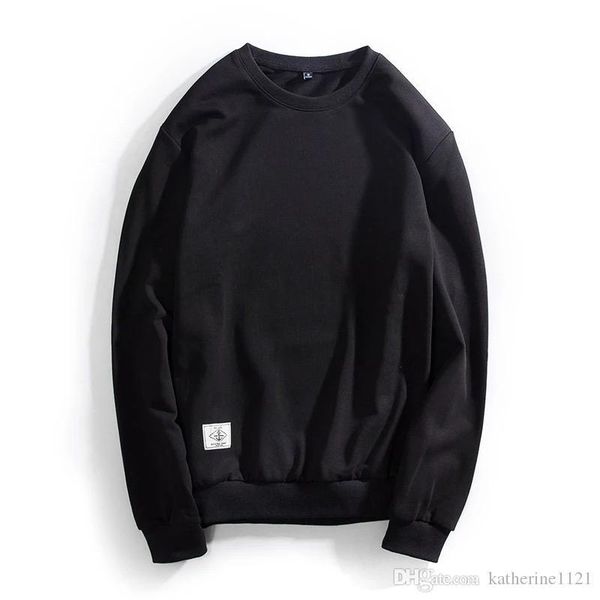 autumn and winter round-necked guard men's fashion couple style student's pure-color coat hatless put-on sports and leisure with f, White;black 
autumn and winter round-necked guard men's fashion couple style student's pure-color coat hatless put-on sports and leisure with f, White;black