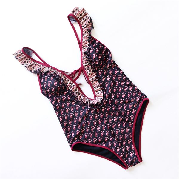 lady retro floral/black deep plunge ruffle mesh swimwear women high waist one piece swimsuit female monokini trikini, White;black
lady retro floral/black deep plunge ruffle mesh swimwear women high waist one piece swimsuit female monokini trikini, White;black