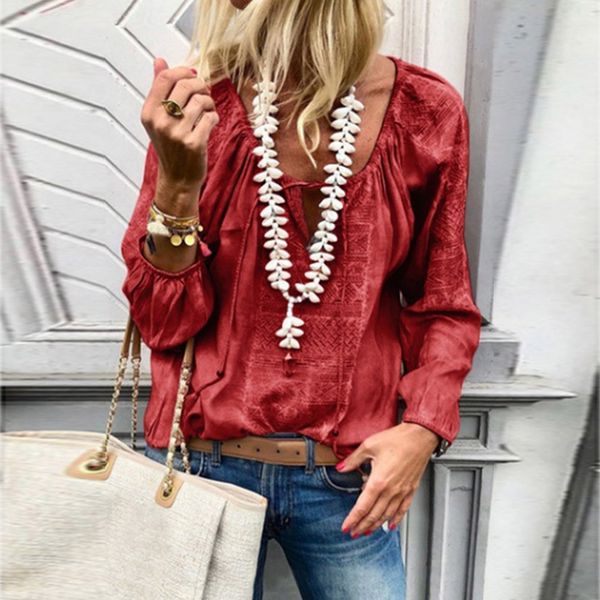 2019 new blusas femininas de verao haut femme long sleeve cotton linen tassel bandage patchwork blusas mujer de moda 2019, White
2019 new blusas femininas de verao haut femme long sleeve cotton linen tassel bandage patchwork blusas mujer de moda 2019, White