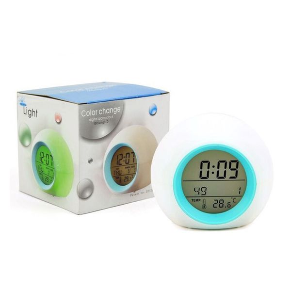 led alarm clock light digital clock thermometer 7 colors changing light night glowing clocks for kids table desktop
led alarm clock light digital clock thermometer 7 colors changing light night glowing clocks for kids table desktop