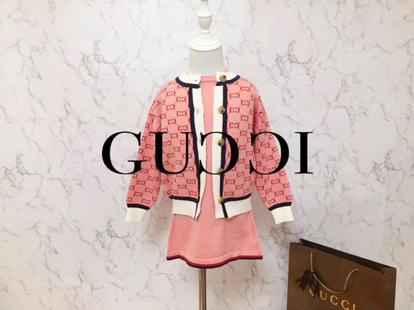 2019 new children's long sleeve two-piece suit190813#19, White