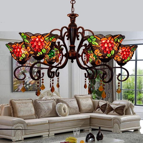 American pastoral grape lamps European creative living room chandelier multi-head lamp art glass crystal eight head lamp decorative lam
American pastoral grape lamps European creative living room chandelier multi-head lamp art glass crystal eight head lamp decorative lam