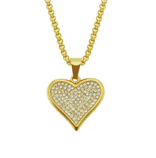 hip hop diamond inlaid small peach heart pendant necklaces for men western animal necklace stainless steel cuban chains, Golden
hip hop diamond inlaid small peach heart pendant necklaces for men western animal necklace stainless steel cuban chains, Golden